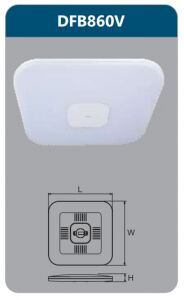 Đèn ốp trần led điều khiển 60w DFB860V