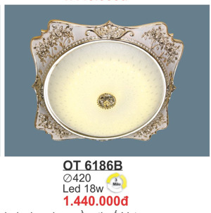 Đèn ốp trần led Sano OT-6186B