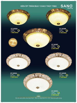 Đèn ốp trần led Sano OT6538A