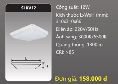 Đèn ốp trần led vuông Duhal SLKV12
