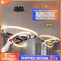 Đèn ốp trần Mặt Dây Đèn Led Vòng Tròn Trần Treo Đèn Chùm Trần Sống Phòng Ăn