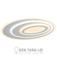 Đèn Ốp Trần: Mẫu đèn led chiếu sáng hình bầu dục 3 đường ánh sáng