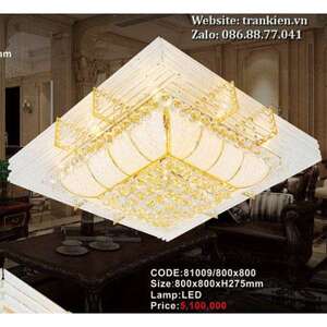 Đèn ốp trần pha lê cao cấp trang trí phòng khách, quán cafe 81009