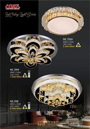 Đèn ốp trần pha lê ML 7034