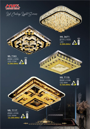 Đèn ốp trần pha lê ML7115