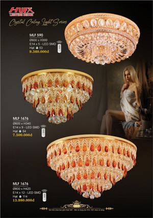 Đèn ốp trần pha lê MLF 590-600