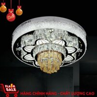 Đèn ốp trần pha lê OFL-5-60/600Y trang trí shop mỹ phẩm, văn phòng công ty