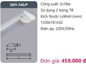 Đèn ốp trần siêu mỏng Duhal QDV 240/P (QDV240/P)