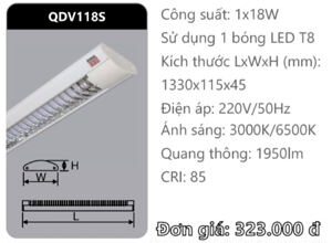 Đèn ốp trần siêu mỏng Duhal QDV 140/S (QDV140/S) - 18W