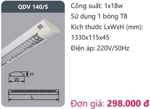 Đèn ốp trần siêu mỏng Duhal QDV 140/S (QDV140/S) - 18W
