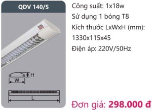 Đèn ốp trần siêu mỏng Duhal QDV 140/S (QDV140/S) - 18W