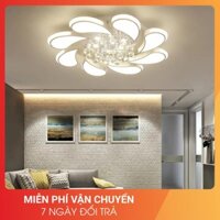 Đèn ốp trần trang trí hoa lan pha lê có điều khiển từ xa
