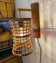Đèn ốp tường mây tre 02