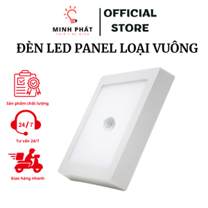 Đèn Panel ốp trần lắp nổi cảm biến Nanoco NPL186SS