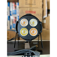 Đèn par led COB 4x100w màu vàng nắng và trắng phù hợp sử dụng cho sân khấu, phòng trà, sự kiện