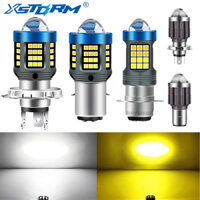 Đèn Pha 10000Lm H4 LED H6 BA20D Ánh Sáng Trắng Vàng 12V Cho Xe Máy
