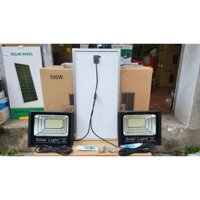Đèn pha 2 đèn 1 tấm pin năng lượng mặt trời 100w,200w,300w