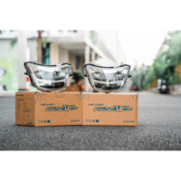 Đèn pha 2 tầng chính hãng zipat wave 50-100-110 màu tím, xanh, đen ,trắng, khói ( bảo hành 1 năm )