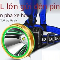 Đèn Pha Ánh Sáng Sạc Siêu Sáng Chống Thấm Nước Tầm Xa Đầu Đèn Pin Ánh Sáng Vàng Ngoài Trời Đánh Cá Đèn Thợ Mỏ