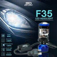 Đèn Pha Bi Cầu F35 ZED LIGHT - 65W, 12/24V DC H4, Bảo Hành 12 Tháng - Đèn Trợ Sáng Cho Xe Máy và Ô Tô