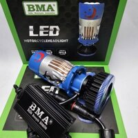 Đèn Pha Bi Cầu T11 BMA - 85W Pha Laser, màng chập Tản Nhiệt  thêm 4 Ống Đồng - 12 24V DC H4 Bảo Hành 12 Tháng