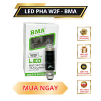 Đèn Pha Bi Cầu W2F BMA - Chân Bóng M5 Cos Trắng Pha Vàng Lắp Dream, Wave Nhỏ, Fu1...