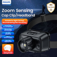 Đèn pha cảm biến chuyển động Philips PHPSFL3183RH Đèn pha Zoom cảm ứng Ánh sáng mạnh Đèn pha câu cá ban đêm siêu sáng Mũ đội đèn kẹp