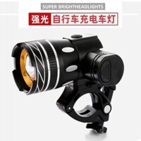 Đèn pha cao ánh sáng xe đạp xe đạp điện T6 Đèn pha Đèn pha Đèn xe đạp Đèn cảnh báo đèn pha USB