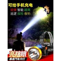 Đèn pha câu cá ban đêm, sạc ánh sáng mạnh, gắn đầu siêu sáng, ngoài trời, pin siêu dài, đèn thợ mỏ, cảm biến ánh sáng chuyên dụng