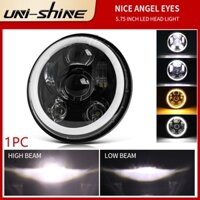 Đèn pha chạy ban ngày 5.75 inch màu vàng bóng LED H4 tròn 5‘3/4" siêu sáng DOT cho ô tô/ xe máy