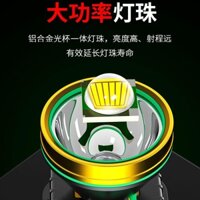 Đèn pha có tuổi thọ pin dài và ánh sáng mạnh Pin lithium 18650, đèn pin sạc gắn trên đầu siêu sáng