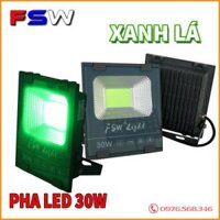 Đèn pha COB 30W| đèn pha led sáng màu xanh