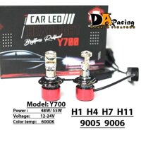 Đèn pha, cos led bi cầu Y700 chân H1 H4 H7 H11 9005 9006