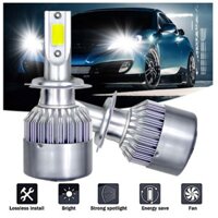 Đèn pha cos LED chân H4 xe hơi ô tô Toyota Innova Vios Honda City Civic C6 COB siêu sáng 6000 36W đầu trước