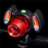 Đèn Pha, Đèn Pin Xe Đạp T6 Siêu Sáng Gắn Ghi Đông Sạc Điện Micro USB Với 2 Bóng Phụ Màu Đỏ Cảnh Báo An Toàn Ban Đêm Chống Nước Mai Lee - Đỏ