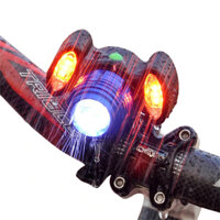 Đèn Pha, Đèn Pin Xe Đạp T6 Siêu Sáng Gắn Ghi Đông Sạc Điện Micro USB Với 2 Bóng Phụ Màu Đỏ Cảnh Báo An Toàn Ban Đêm Chống Nước Mai Lee - Xanh dương