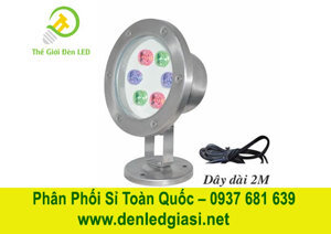 Đèn pha dưới nước HB 6W - Đổi 3 màu