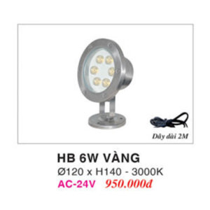 Đèn pha dưới nước HB 6W - Vàng