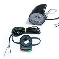Đèn Pha E Xe Đạp Đèn Xe Đạp Điện 4 Sừng LED Dây Nhựa Ngoài Trời