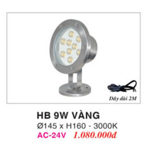 Đèn pha hồ nước  HB 9W Vàng