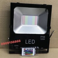 Đèn pha led 100W đổi màu