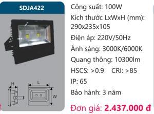 Đèn pha led 100w Duhal SDJA422