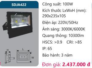 Đèn pha led 100w Duhal SDJA422