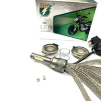 Đèn Pha Led 2 Tim H4 RTD Gắn Xe Máy 12V Ánh Sáng Trắng [ 1 Chiếc ] Ánh Sáng Cực Mạnh