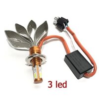 Đèn Pha Led 3 tim H4 Đuôi Tản Nhiệt , Độ Sáng Tốt