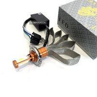 Đèn Pha Led 3 Tim H4 , Râu Tản Nhiệt , Ánh Sáng Trắng Loại 1