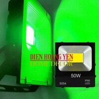 Đèn pha led 50w chip Cob màu xanh lá