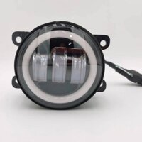 Đèn Pha LED 6000K ABS Đôi Mắt Thiên Thần Cho Ô Tô SUV Xe Máy Đèn Làm Việc 10-60V DC