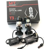 Đèn Pha LED Bi Cầu Mini H4 T3 Mẫu 2022 Kính Tím Lắp Ô tô, Xe Máy ( Có Màn Chập Pha Tích Hợp) Giá 1 Chiếc