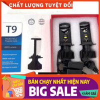 Đèn Pha Led Bi Cầu T9 H4 50W Cho xe ô tô xe gắn máy Mẫu 2024 ( Dùng Điện Ắc Quy ) Cắt Sáng chống lóa Siêu Sáng BH h